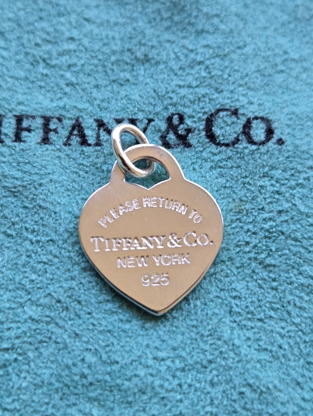 Tiffany & Co Small RTT & Enamel Heart Tag